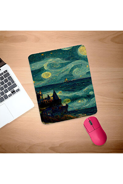 UcuruStore Παστέλ Σχέδιο Θαλασσογραφίας Ορθογώνια Επιφάνεια Ποντικιού με Στήρ...