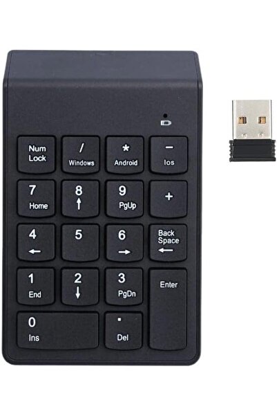 Genel Markalar ChicShopx TR-59 Süper İnce Kablosuz Keypad Klavye NumLock Nump...