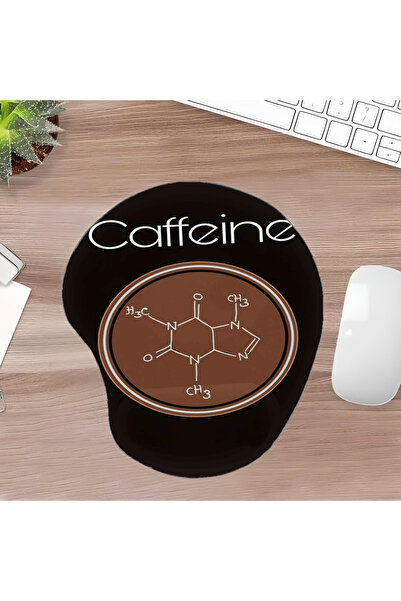 UcuruStore Caffedine Formüλα Οβάλ Επιφάνεια Ποντικιού με Στήριγμα Καρπού