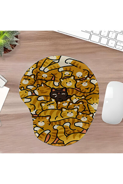 UcuruStore Squeeze Cats Οβάλ Επιφάνεια Ποντικιού με Στήριγμα Καρπού