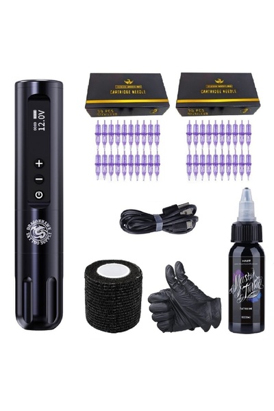 Dragonhawk X9 Kablosuz Dövme Ve Pmu Kalemi Makinesi Seti