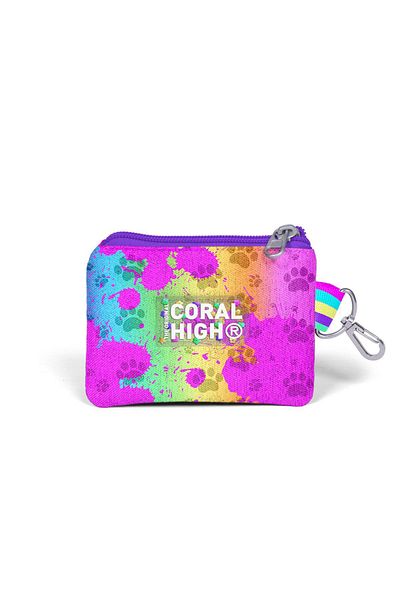 Coral High 21931 Model Purple Pink Dog Patterned Children's Coin Bag