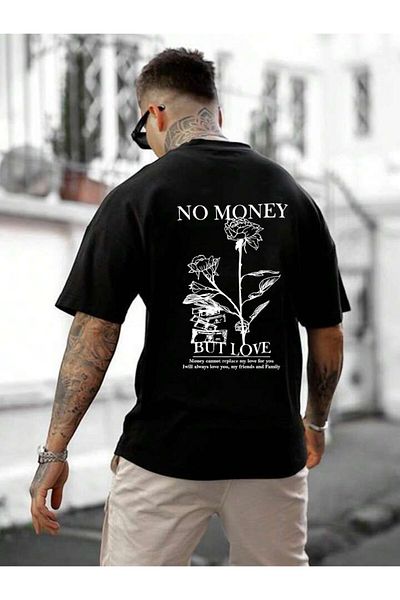 BENROMA 1 προϊόν για αγορές 6 και άνω Δώρο No Money Printed Oversize Unisex T-shirt