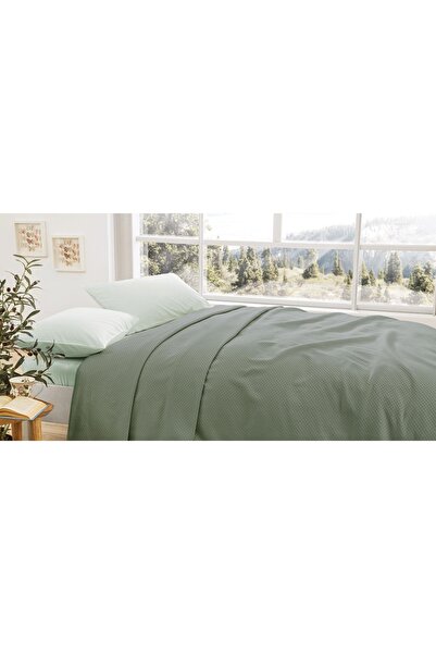 Taç Panaroma Ion Teraphy Çift Kişilik Pike Haki