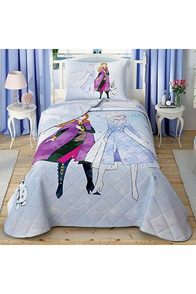 Taç Cuvertură de pat cu licență din bumbac Disney Frozen 2 Together