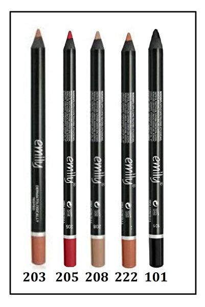 Golden Rose Emily En Sevilenler 5'li Dudak-Göz Kalemi No: 203-205-208-222-101