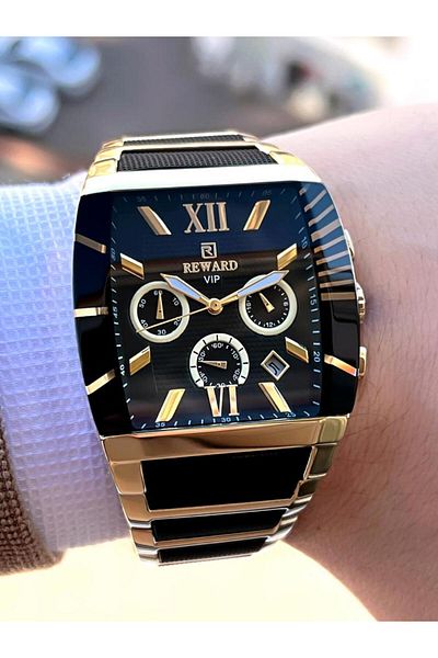 Reward Rwd.42 Reward Steel/Silicone Cord Inner Functions Active 3 Atm Water Resistant Men's Wrist Watch