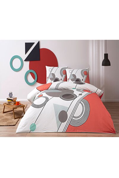 Taç Felıx Ranforce Çift Kişilik Nevresim Takımı Kırmızı