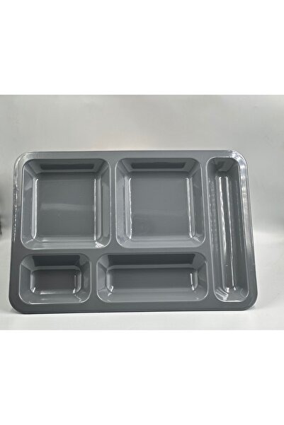 SUMAKS Polikarbon Kırılmaz Tabldot 5 Bölmeli Yemekhane Servis Tabağı
