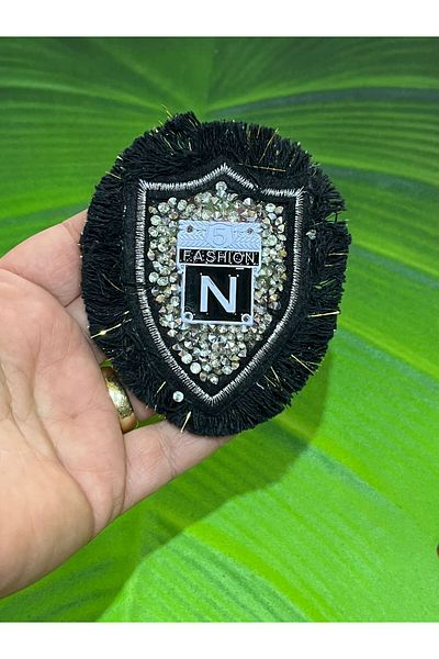 Gönülden Tasarım 9X7 CM PATCH ARMĂ CU CIUCURI BRODAT DE PIATRĂ ACCESORIUM HOBIE DE CUSUT