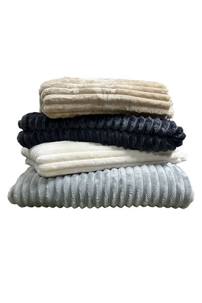 Homeilla Puffy Wellsoft Striped Double Blanket