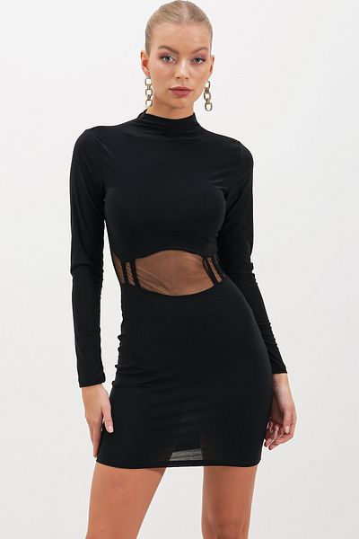 HAKKE Stand Collar Sandy DRESS