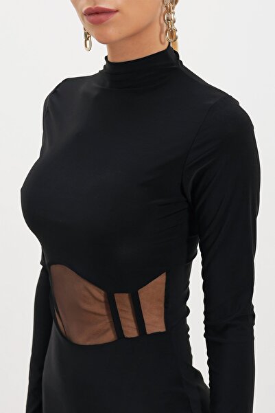 HAKKE Stand Collar Sandy DRESS