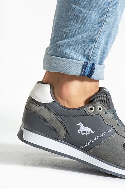 L.A Polo 211 Smoked White Color Lace-up Casual Men's Sneakers