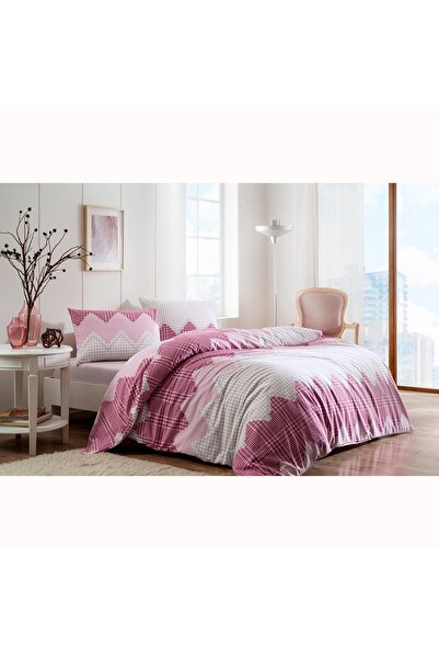 Taç Gael Flanel Tek Kişilik Nevresim Takımı Mürdüm