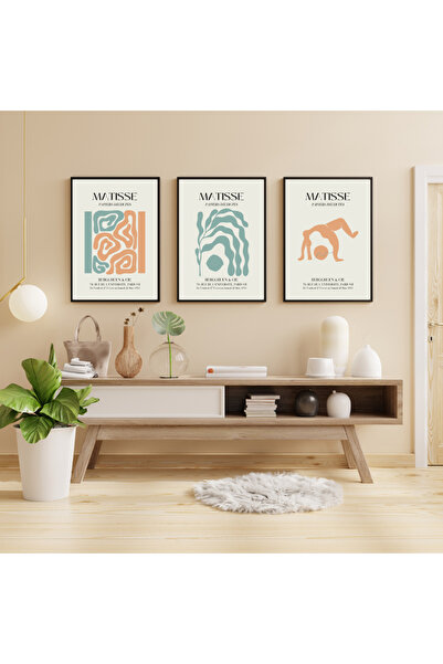 PRYDESIGN 3-компонентен комплект Матис Оранжево и зелено магическо стенно изк...