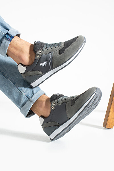 L.A Polo Ανδρικά αθλητικά παπούτσια Casual 211 Καπνιστό Λευκό Χρώμα με κορδόνια