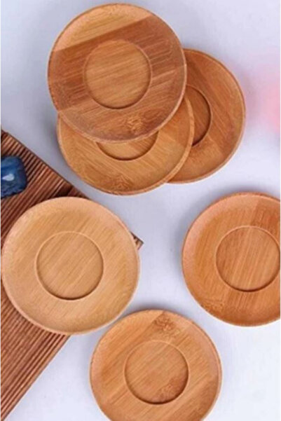 NEWNOW Bambu Bardak Altlığı, 6 Lı Bardak Atlığı, Bambu Çay Tabağı