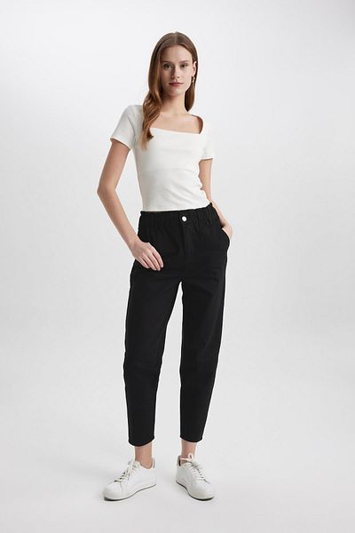 DeFacto Paperbag-Gabardine-Hose mit hoher Taillentasche – S2790az24sm