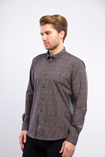 PASSERO Πουκάμισο Lycra με λεπτή εφαρμογή και κουμπώματα