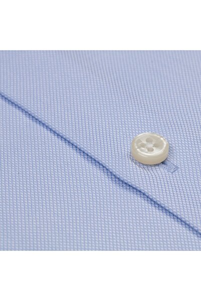 Germirli Non Iron Oxford Mavi Klasik Yaka Tailor Fit Journey Gömlek