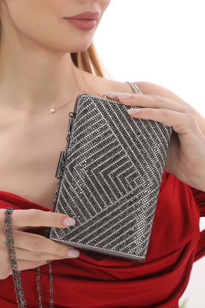 womenacs Γυναικείο πέτρινο βραδινό φόρεμα Clutch Portfolio Χέρι νυχτερινή τσάντα αρραβώνων γάμου 370