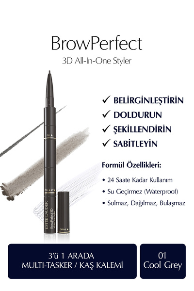 Estee Lauder Kaş Kalemi - BrowPerfect 3D All-In-One Styler Multi-Tasker 01 Co...