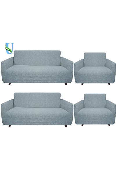 Uy Style Tekstil Jacquard Sofa and Sofa Set - Wooden Bark Pattern Sofa Bed Cover 3311 Set