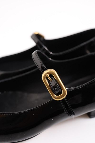 5in1Canpolat Black Mary Jane Ballerina 23459