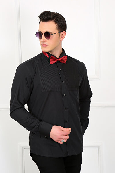 PASSERO Πουκάμισο σμόκιν με λεπτή εφαρμογή