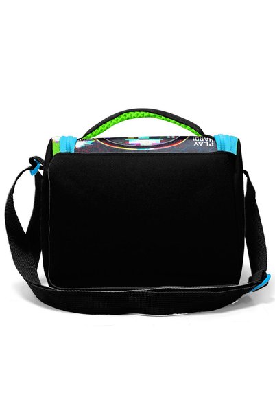 Coral High Cutie termică pentru prânz cu model pentru jocuri cu căști, negru și verde fosforescent pentru copii 11877