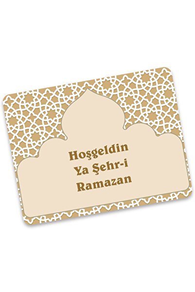 Artikel BAS-042A Dekoratif Baskılı Hoş Geldin Ramazan Yazılı Amerikan Servisi...