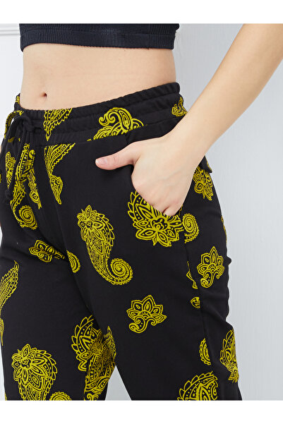 Banadamoda Kadın Desenli Penye Kapri