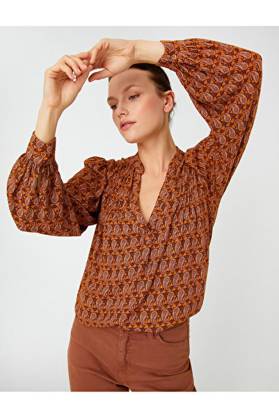 Koton Μπλούζα ώμου Judge Collar Ribbed