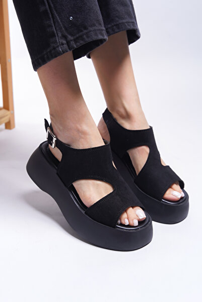 Riccon Dámské sandály Syelhona0012802 Černý semiš