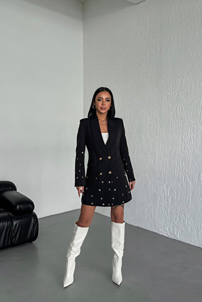 OUZ Fashion فستان سترة نسائي بتطريز مفصل