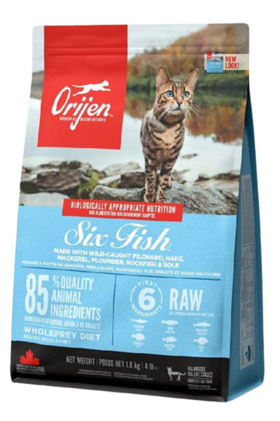 Orijen Six Fish Tahılsız Balık Yavru Ve Yetişkin Kedi Maması 1,8 Kg