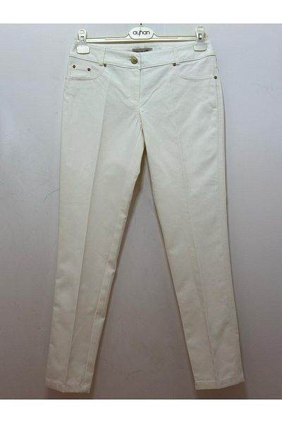 GARNİ Five Pocket Carrot Leg Pockets Embroidery Detail Cotton Trousers