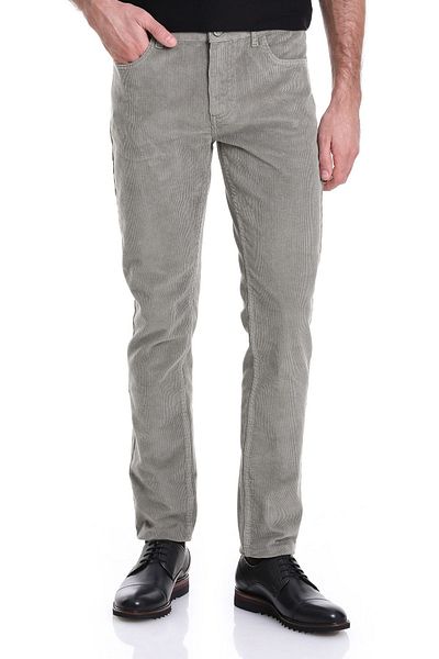Hatemoğlu Πράσινο Dynamic Fit Straight 5 Pocket Casual Velvet Παντελόνι
