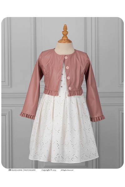 VİYOLİNA ROCHIE BRODEȚĂ CU JACĂ DE PIELE