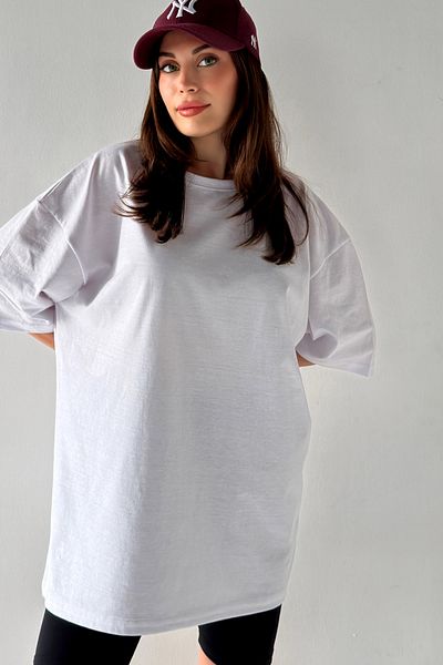 MODAGEN Μπλουζάκι Unisex Μονόχρωμο Λευκό Oversize