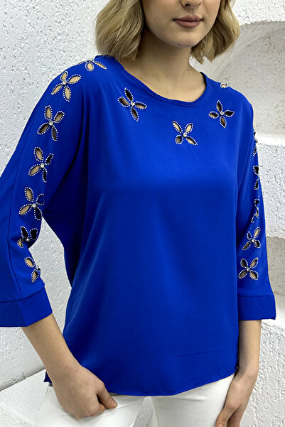 TRENDBUTİKOFFİCİAL Комір/рукав з деталями, лазерний виріз, креп-тканина, сорочка