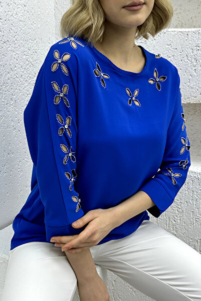 TRENDBUTİKOFFİCİAL Комір/рукав з деталями, лазерний виріз, креп-тканина, сорочка