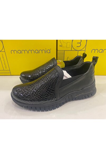 Mammamia Kadın Günlük Klasik Tarz Hakiki Deri Loafer Ayakkabı