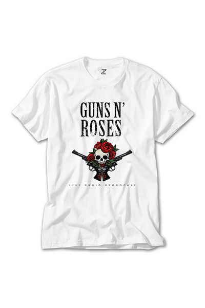 Z zepplin Λευκό μπλουζάκι Guns N Roses Live Radio Broadcast