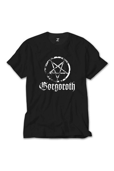 Z zepplin Μαύρο T-Shirt Gorgoroth Pentagram