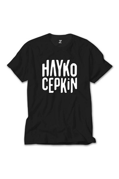 Z zepplin Μαύρο T-Shirt Hayko Cepkin Text