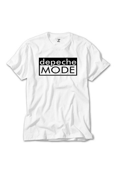 Z zepplin Tricou alb cu text Depeche Mode