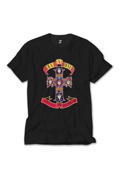 Z zepplin Guns N Roses Appetite for Destruction Μαύρο T-Shirt