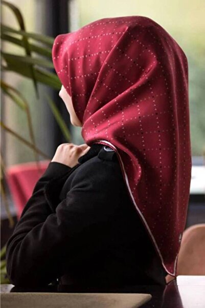 Vissona Копринен шал от кепър, бордо 5138